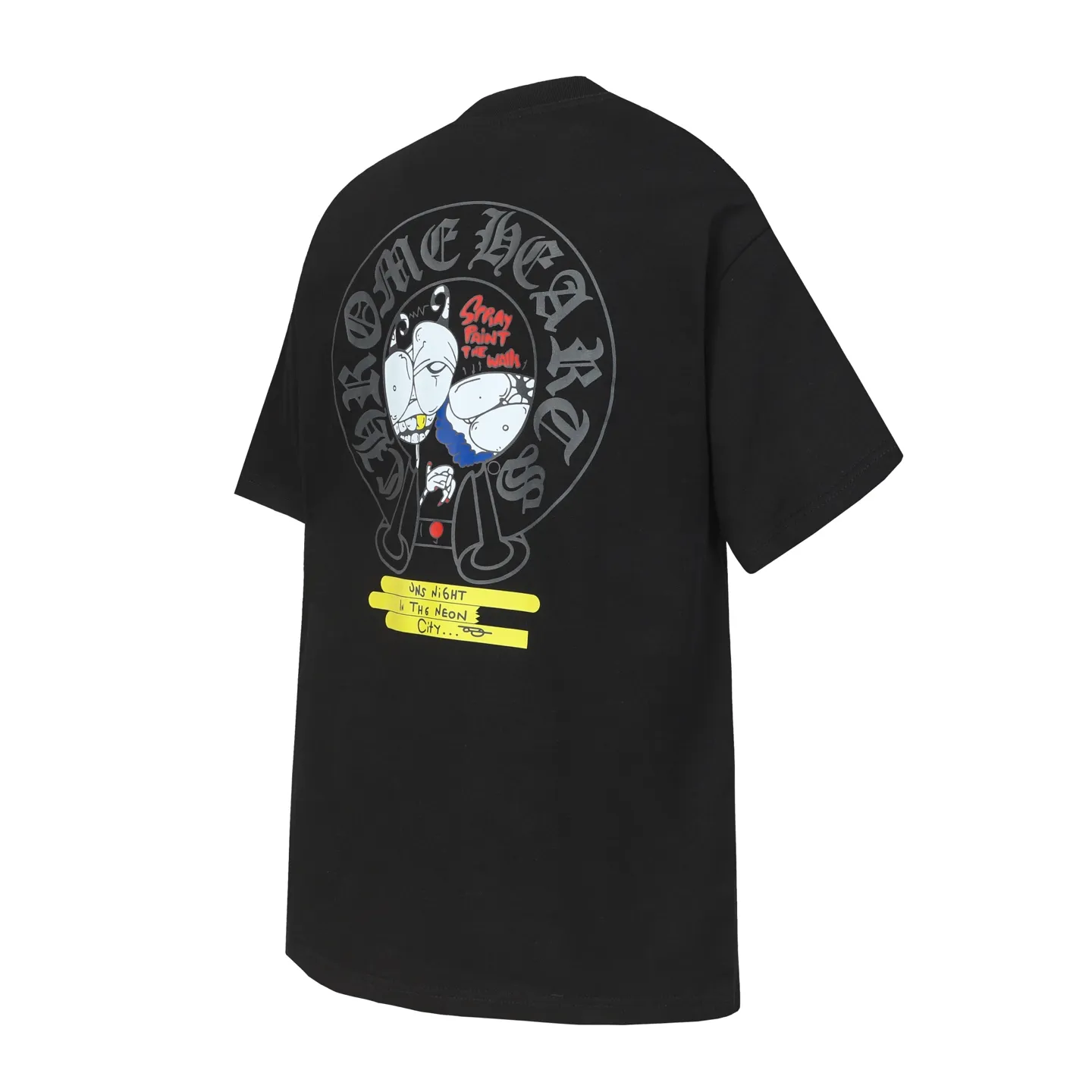 P150 Chrome Hearts CH Chrome Hearts colorful horseshoe Sanskrit city limited letter printed short-sleeved T-shirt Printed with direct injection imported machine Hardware and accessories are all milled and customized Correctly configured Black 2025 Chrome Hearts authentic packaging 260 grams of custom-dyed double yarn cotton Large version Loose and stylish Different from low version slim and long version The upper body stretches the hips 100% commitment: top quality Not fast food The highest version on the market Top quality - different from the ordinary versions on the market If you care about quality, you should also respect the price. Absolutely 0 after-sales service and 0 return rate so far. It’s hard not to love the style - 260g double yarn cotton custom dyed fabric - Correct high-density main mark, washed tag, hand-sewn